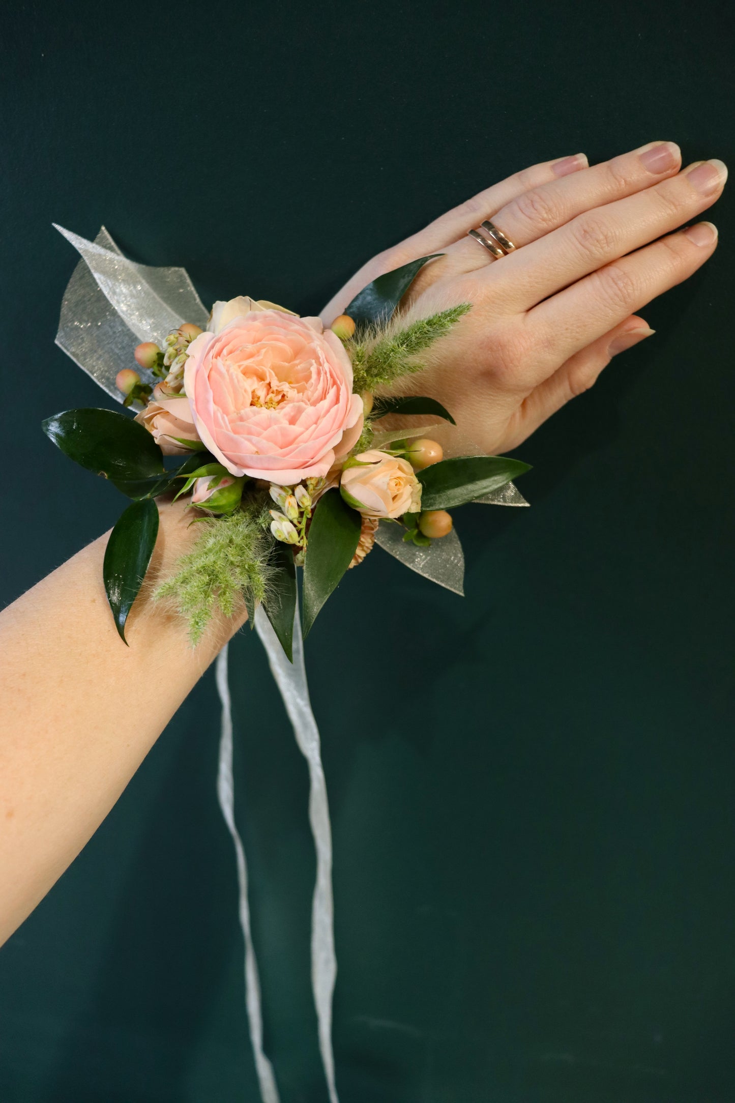 ribbon rose wrist corsage