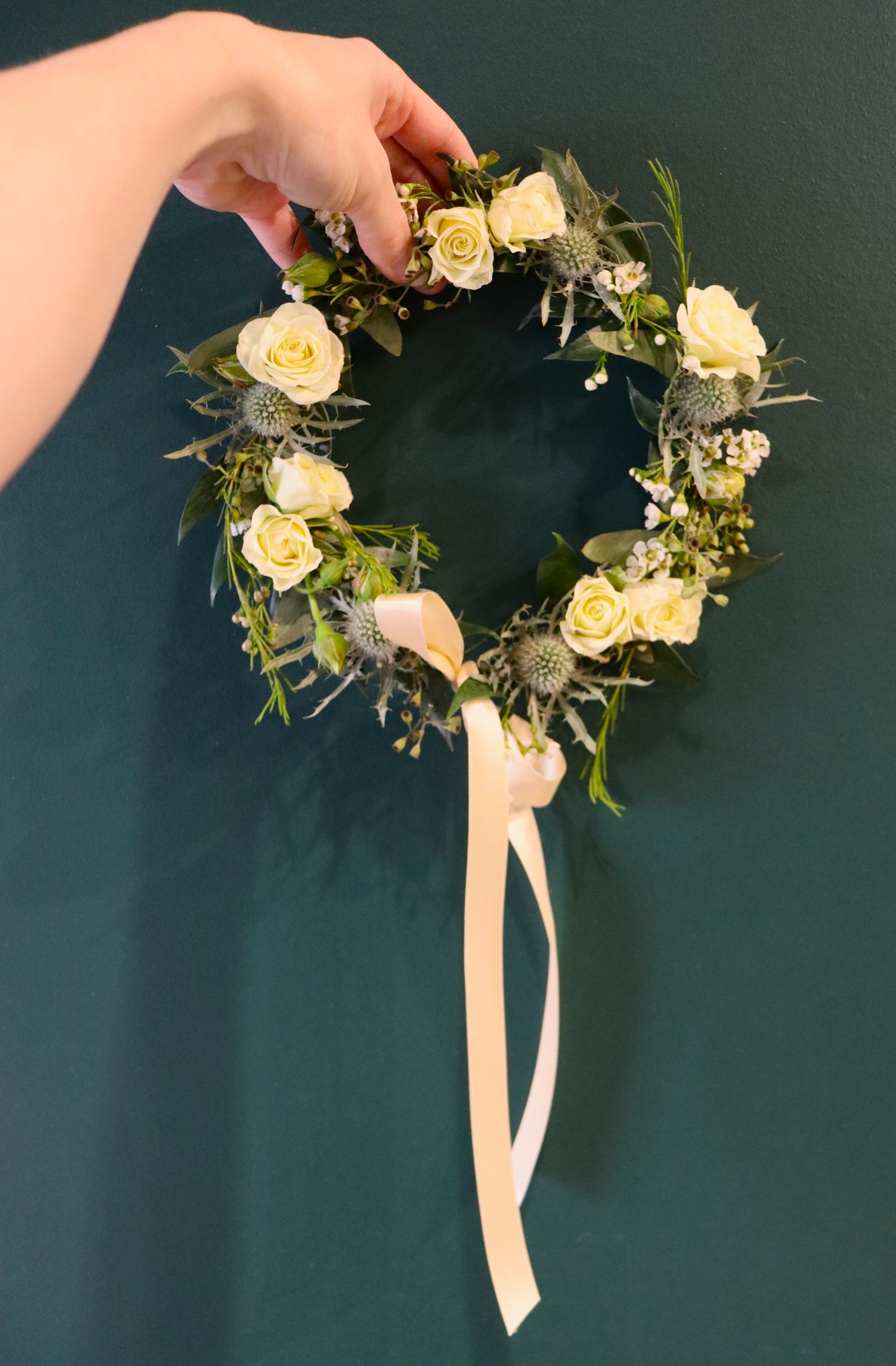 mini rose flower crown