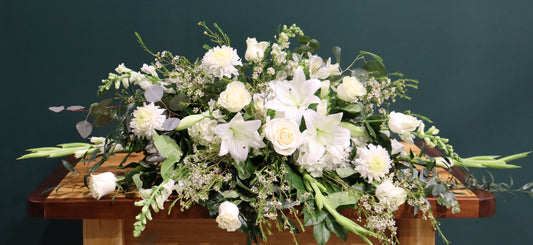 Serenity Blooms Full Casket Spray