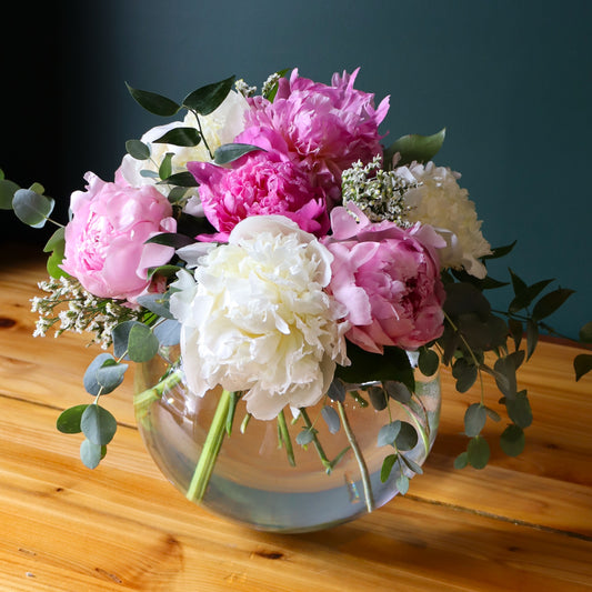 Forever Blush Peony Vase